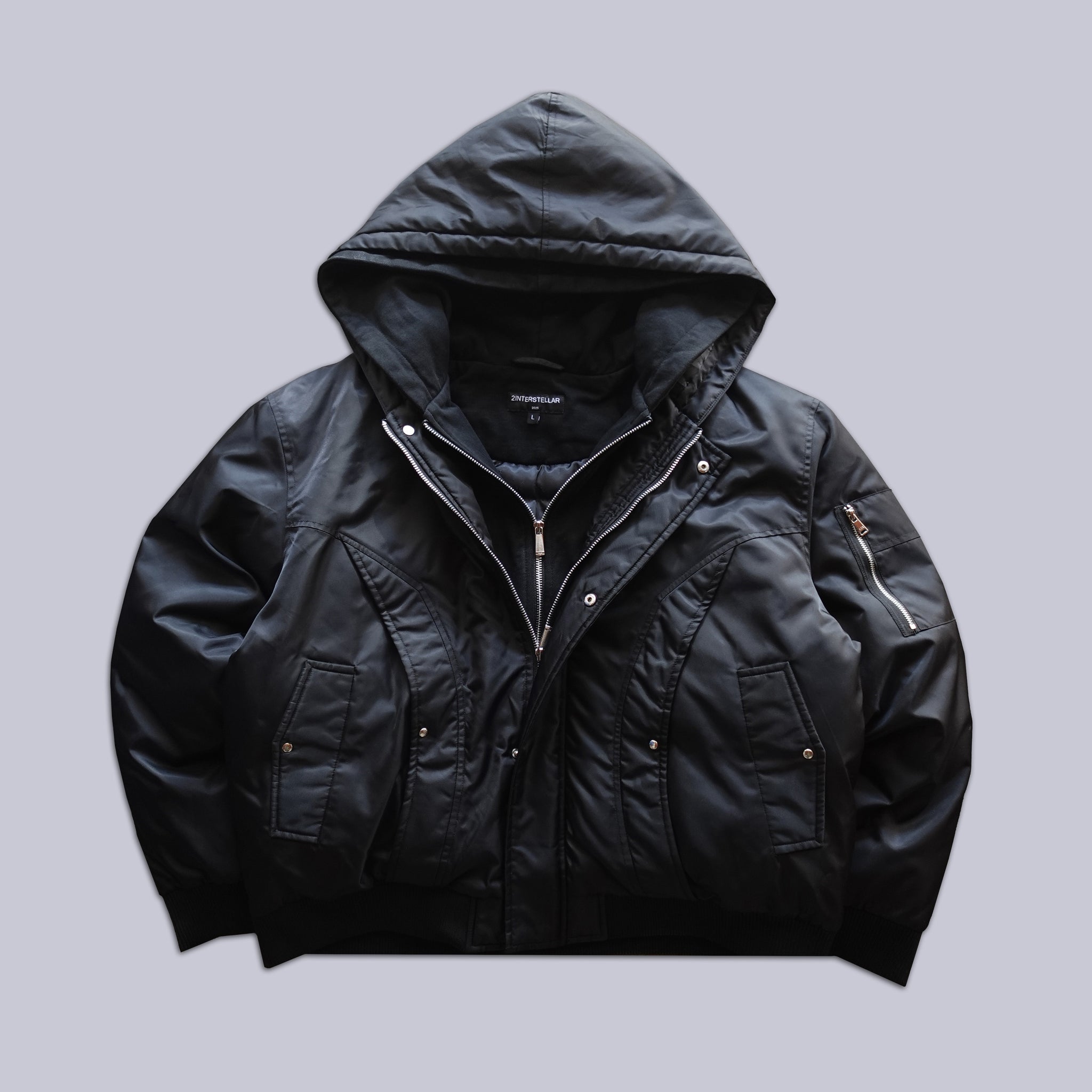Pierced Bomber Jacket