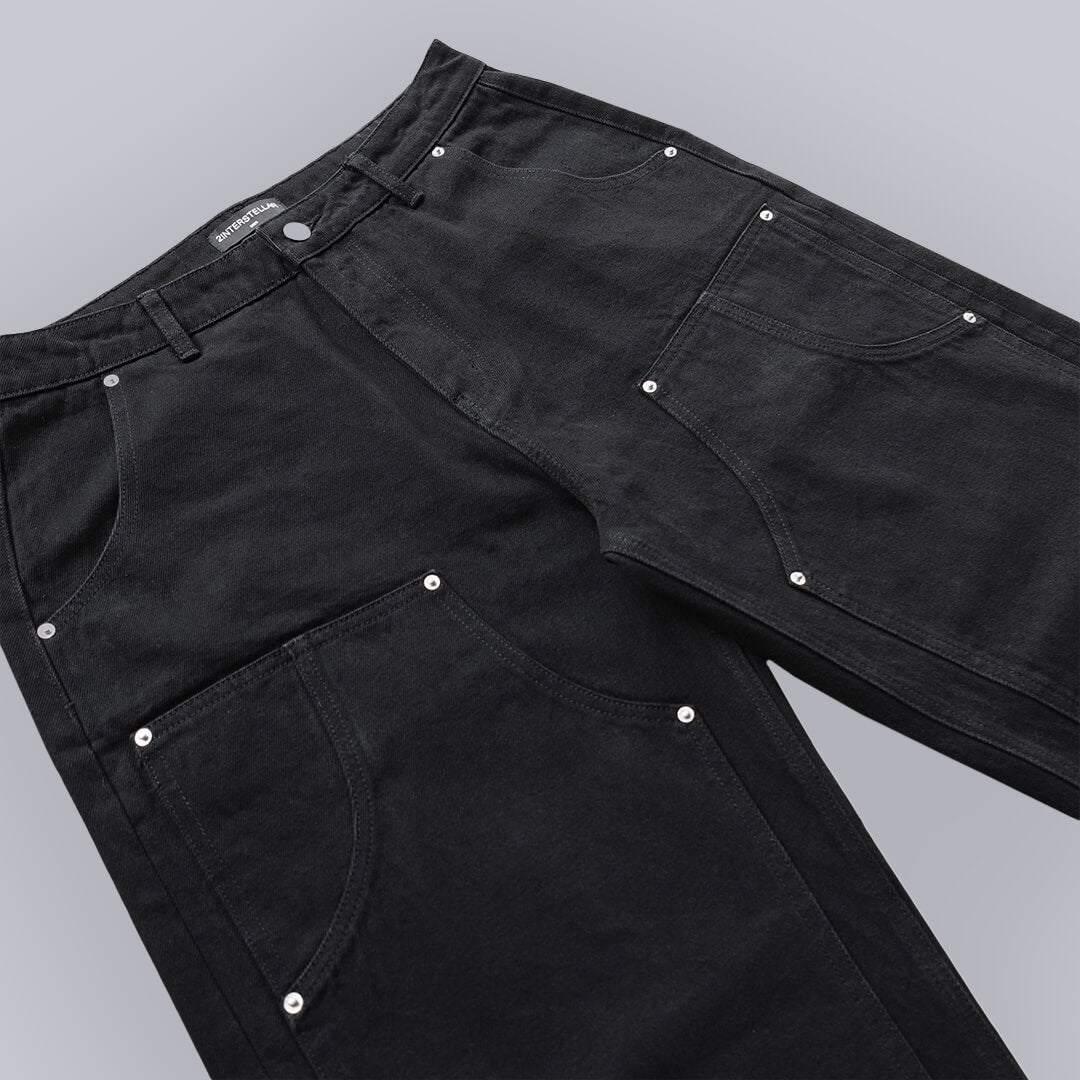 Pierced Denim Pants