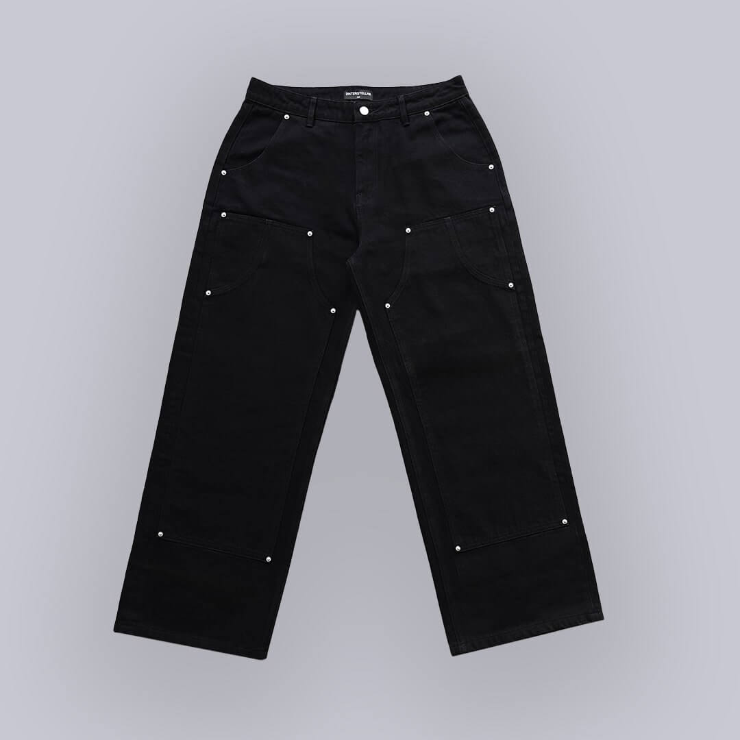 Pierced Denim Pants