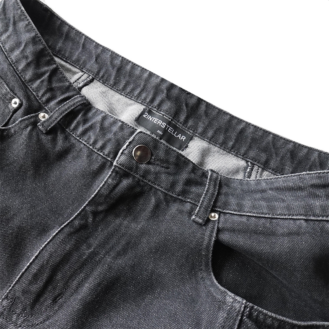 "Arched" Baggy Denim Shorts