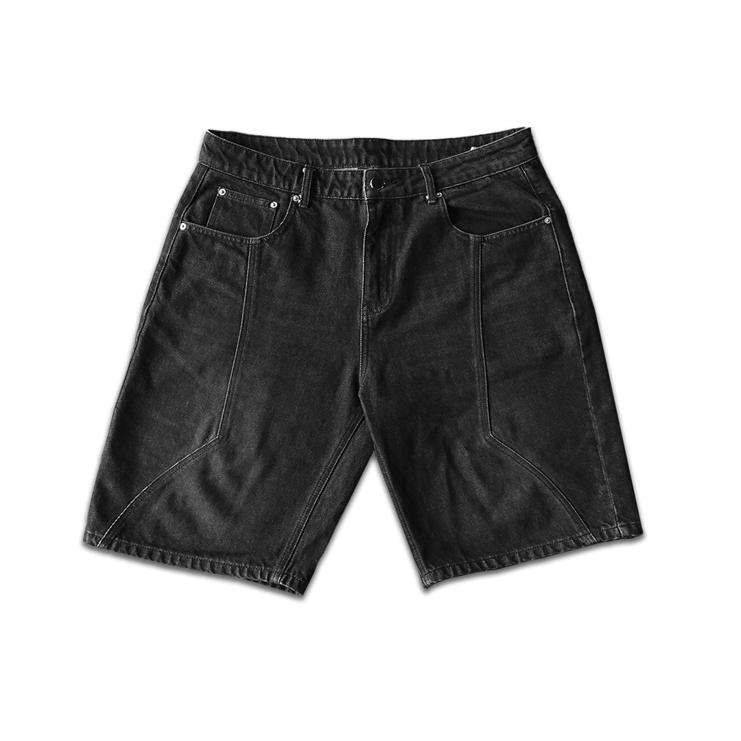 "Arched" Baggy Denim Shorts